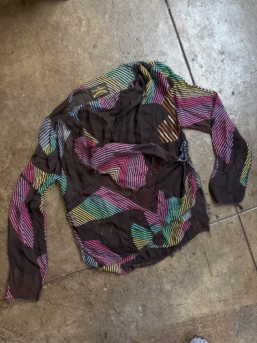 Vivienne Westwood A/W 2017 Anglomania Thin Frayed Viscose shirt